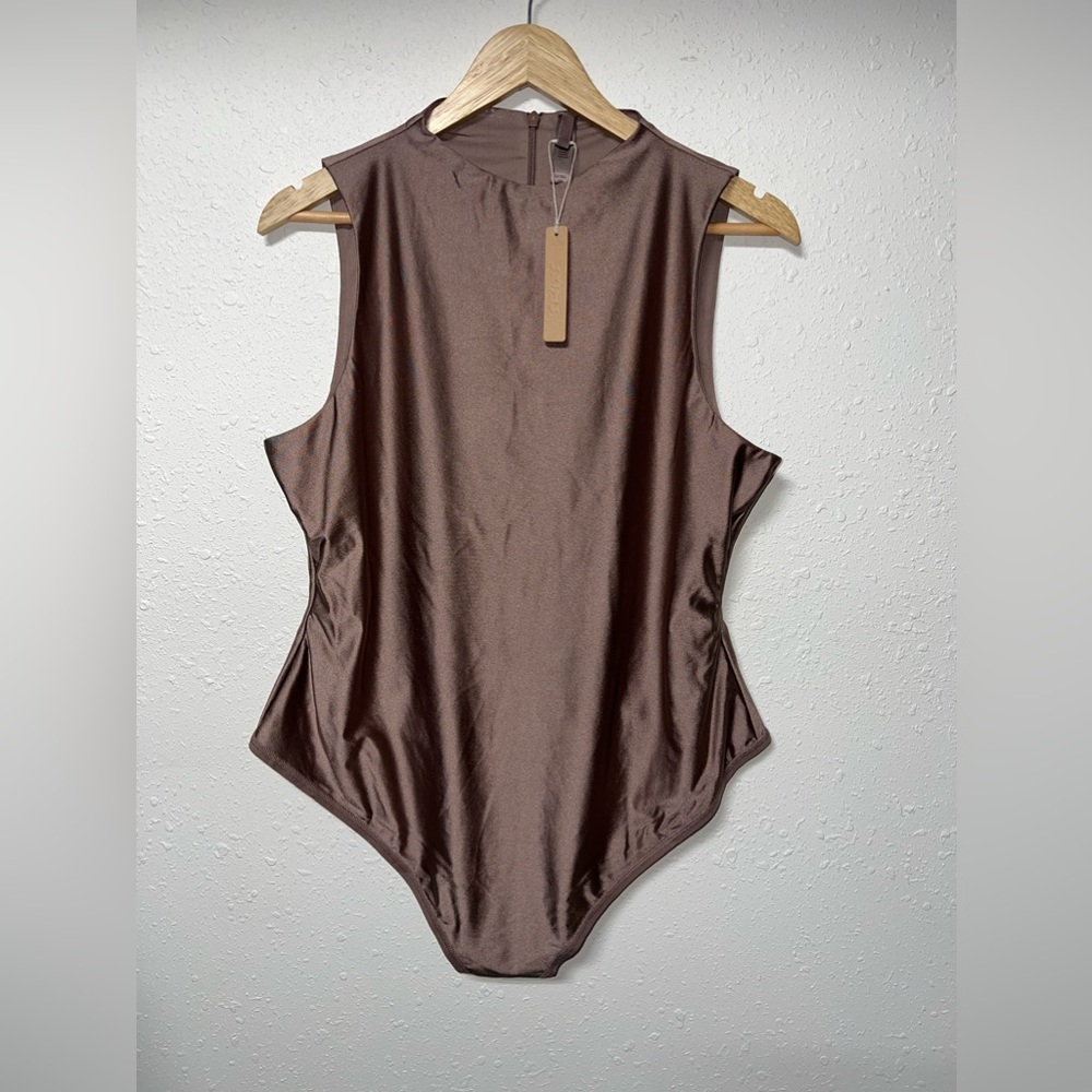 NWT SKIMS Disco Sleeves High-neck‎ Bodysuit Women’s Size 3x